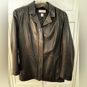 Preston & York Classic Black Leather Jacket